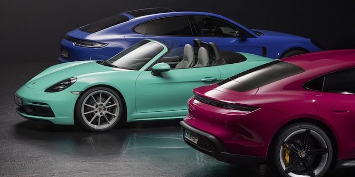 Porsche återupplivar 90-talets kultfärger för alla modeller