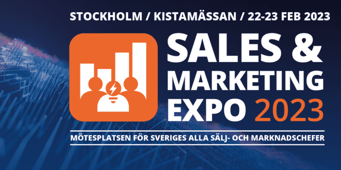 Nordic Live Expo AB lanserar Sales & Marketing Expo den 22 – 23 februari 2023 på Kistamässan i Stockholm