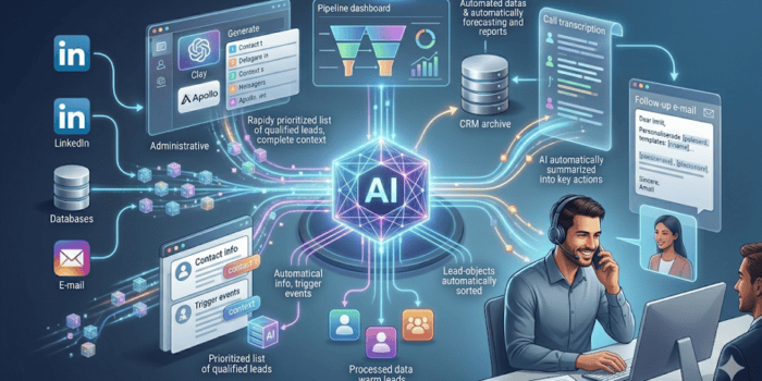 AI för säljorganisationer 2026: automatisera prospektering, CRM och uppföljning utan att tappa relationen
